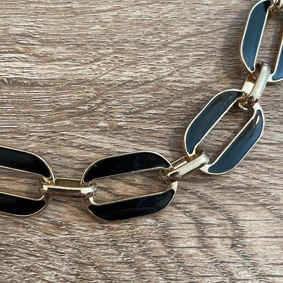 Express Gold Chain Reversible Necklace - Black & Textured - Picture 2 of 8